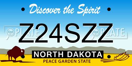 Z24SZZ North Dakota License Plate