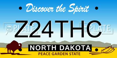 Z24THC North Dakota License Plate