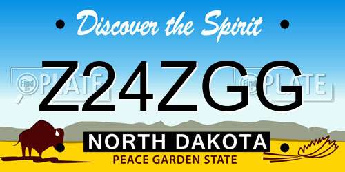 Z24ZGG North Dakota License Plate