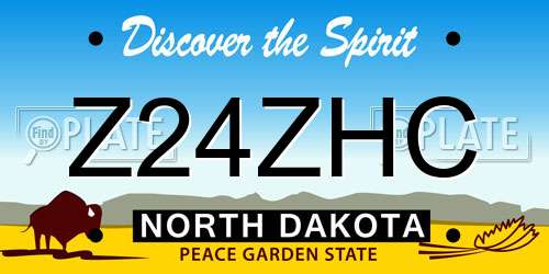 Z24ZHC North Dakota License Plate