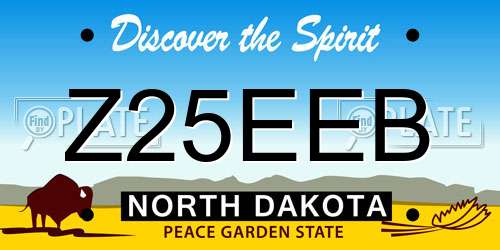 Z25EEB North Dakota License Plate