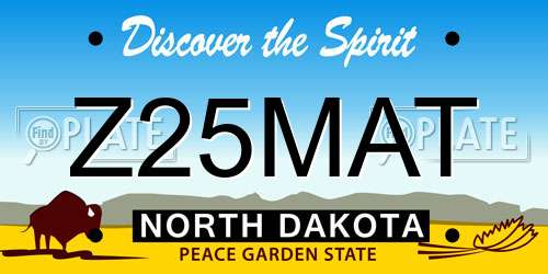 Z25MAT North Dakota License Plate