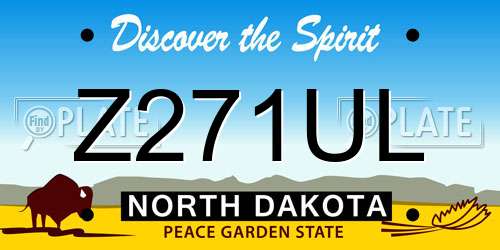 Z271UL North Dakota License Plate