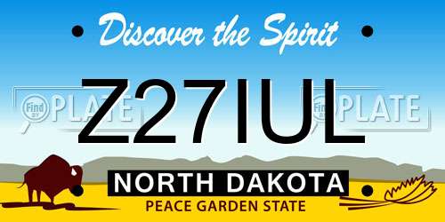 Z27IUL North Dakota License Plate