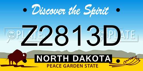Z2813D North Dakota License Plate