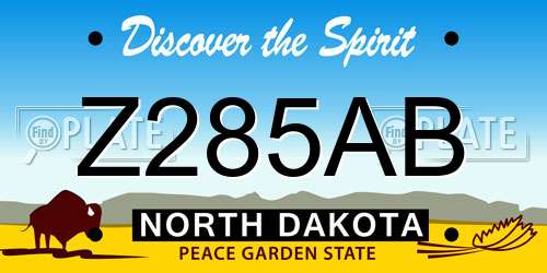 Z285AB North Dakota License Plate