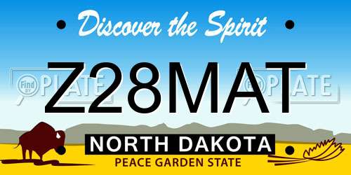 Z28MAT North Dakota License Plate