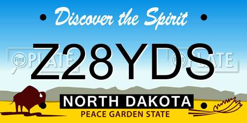 Z28YDS North Dakota License Plate