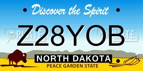Z28YOB North Dakota License Plate