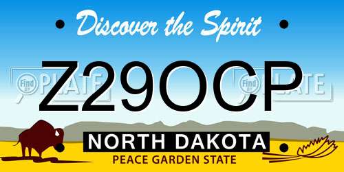 Z29OCP North Dakota License Plate