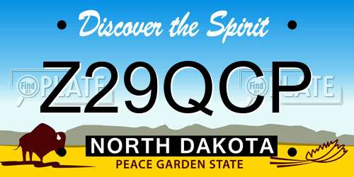 Z29QCP North Dakota License Plate