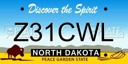 Z31CWL North Dakota License Plate