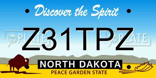 Z31TPZ North Dakota License Plate