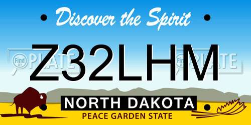 Z32LHM North Dakota License Plate