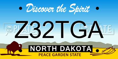 Z32TGA North Dakota License Plate