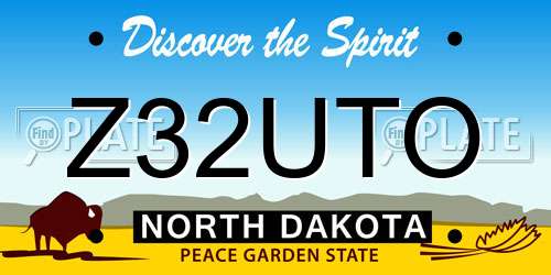 Z32UTO North Dakota License Plate