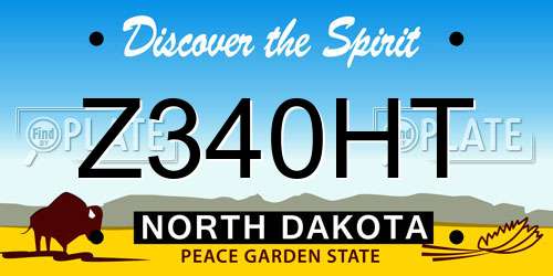Z340HT North Dakota License Plate