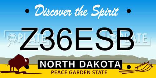 Z36ESB North Dakota License Plate