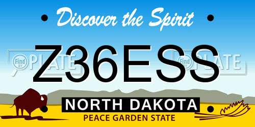 Z36ESS North Dakota License Plate