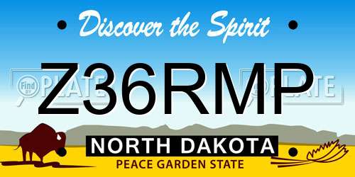 Z36RMP North Dakota License Plate