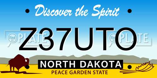 Z37UTO North Dakota License Plate