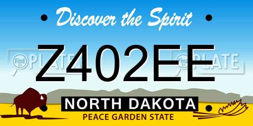 Z402EE North Dakota License Plate