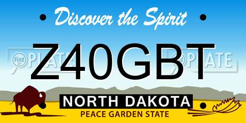 Z40GBT North Dakota License Plate