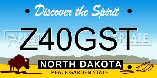 Z40GST North Dakota License Plate