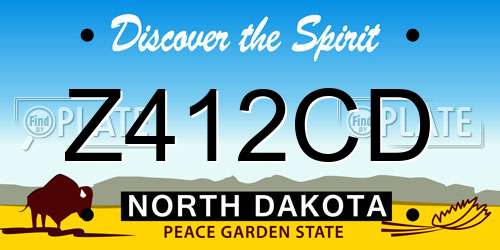Z412CD North Dakota License Plate