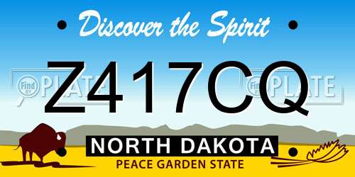 Z417CQ North Dakota License Plate