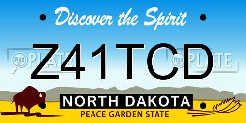 Z41TCD North Dakota License Plate