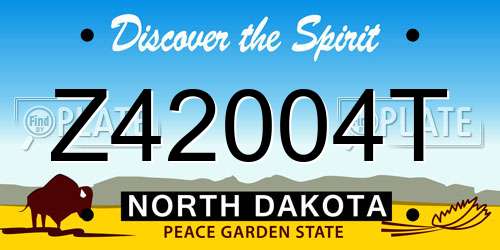 Z42004T North Dakota License Plate
