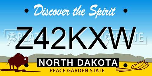 Z42KXW North Dakota License Plate
