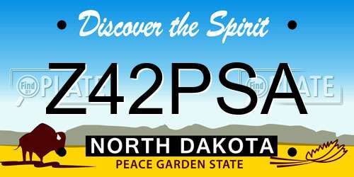 Z42PSA North Dakota License Plate