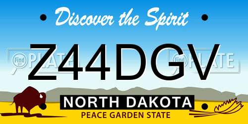 Z44DGV North Dakota License Plate
