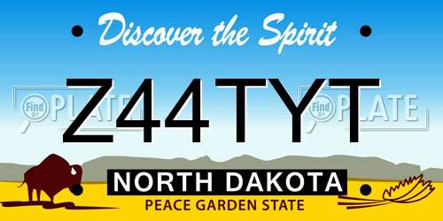 Z44TYT North Dakota License Plate