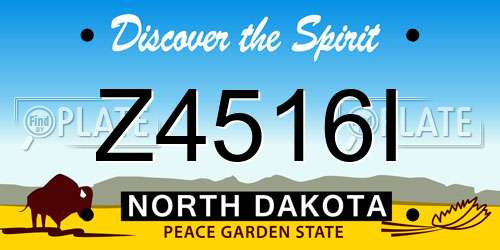 Z4516I North Dakota License Plate