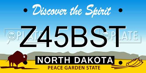 Z45BST North Dakota License Plate