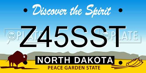 Z45SST North Dakota License Plate