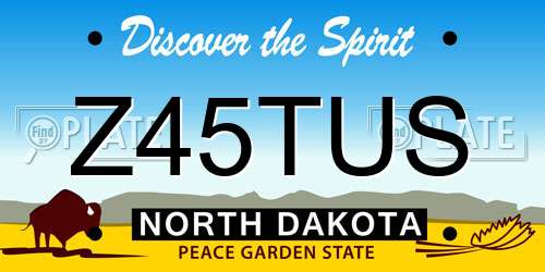 Z45TUS North Dakota License Plate