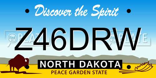 Z46DRW North Dakota License Plate