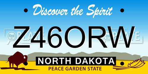 Z46ORW North Dakota License Plate