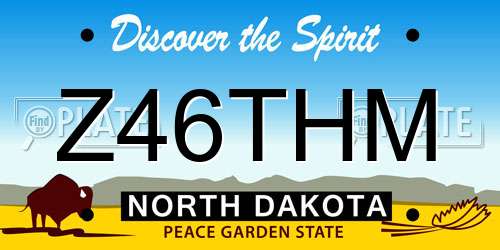 Z46THM North Dakota License Plate