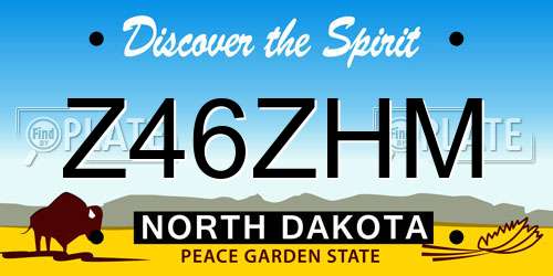 Z46ZHM North Dakota License Plate