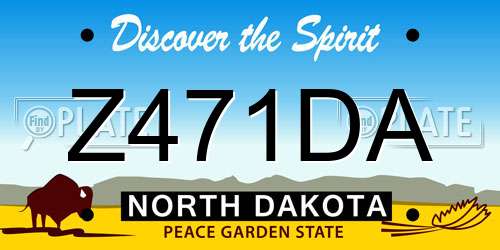 Z471DA North Dakota License Plate