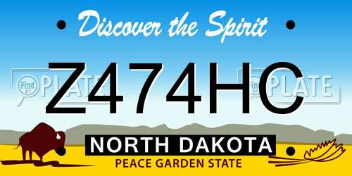 Z474HC North Dakota License Plate