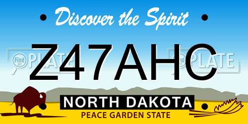 Z47AHC North Dakota License Plate