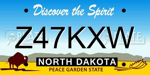 Z47KXW North Dakota License Plate