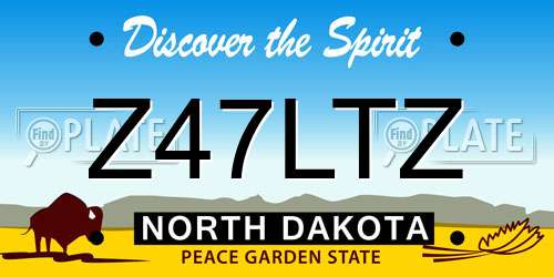 Z47LTZ North Dakota License Plate