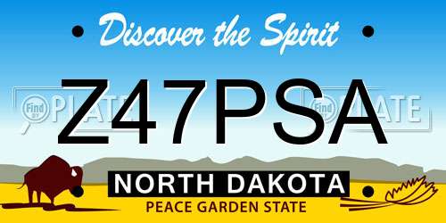 Z47PSA North Dakota License Plate
